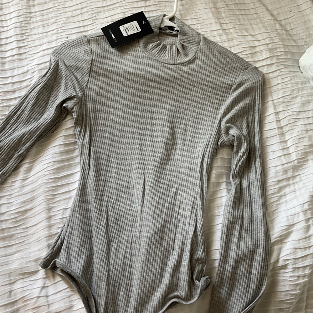 Grey Fashion Nova bodysuit